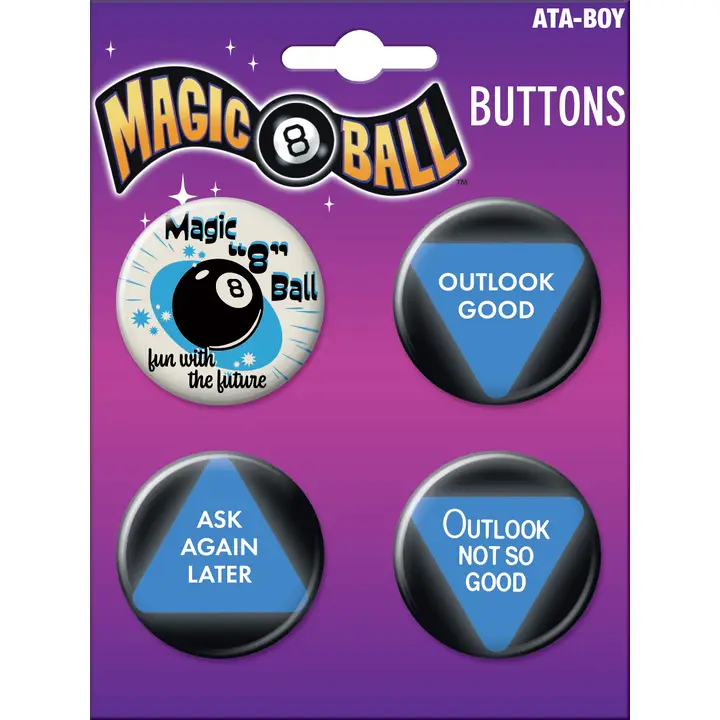 Ata-Boy Pins, Magic 8 Ball 4 Button Set
