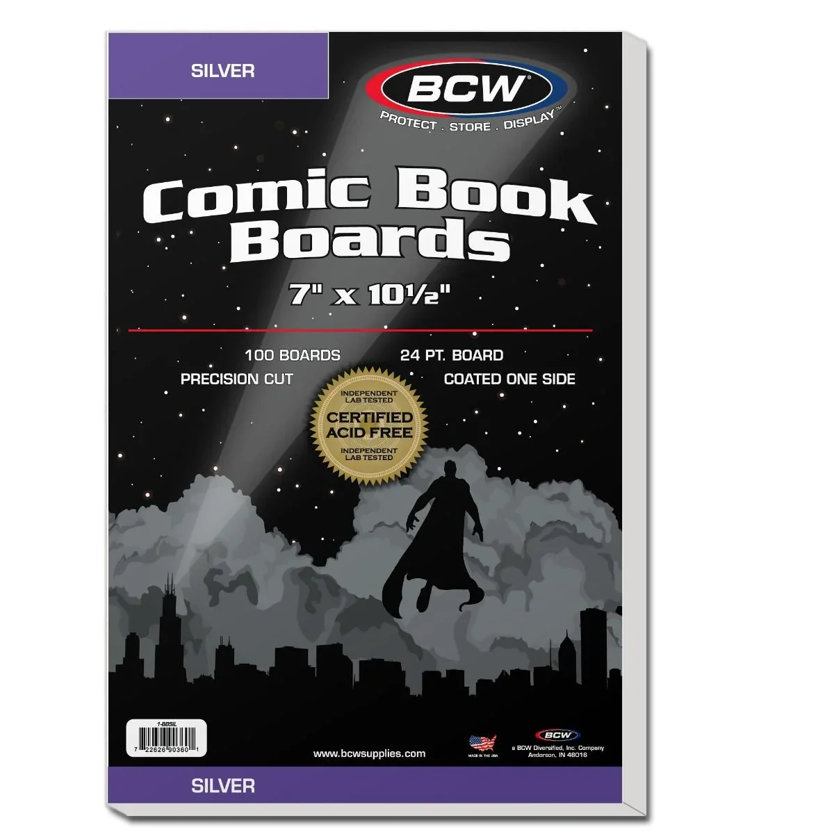 BCW 100 count Silver Comic Boards