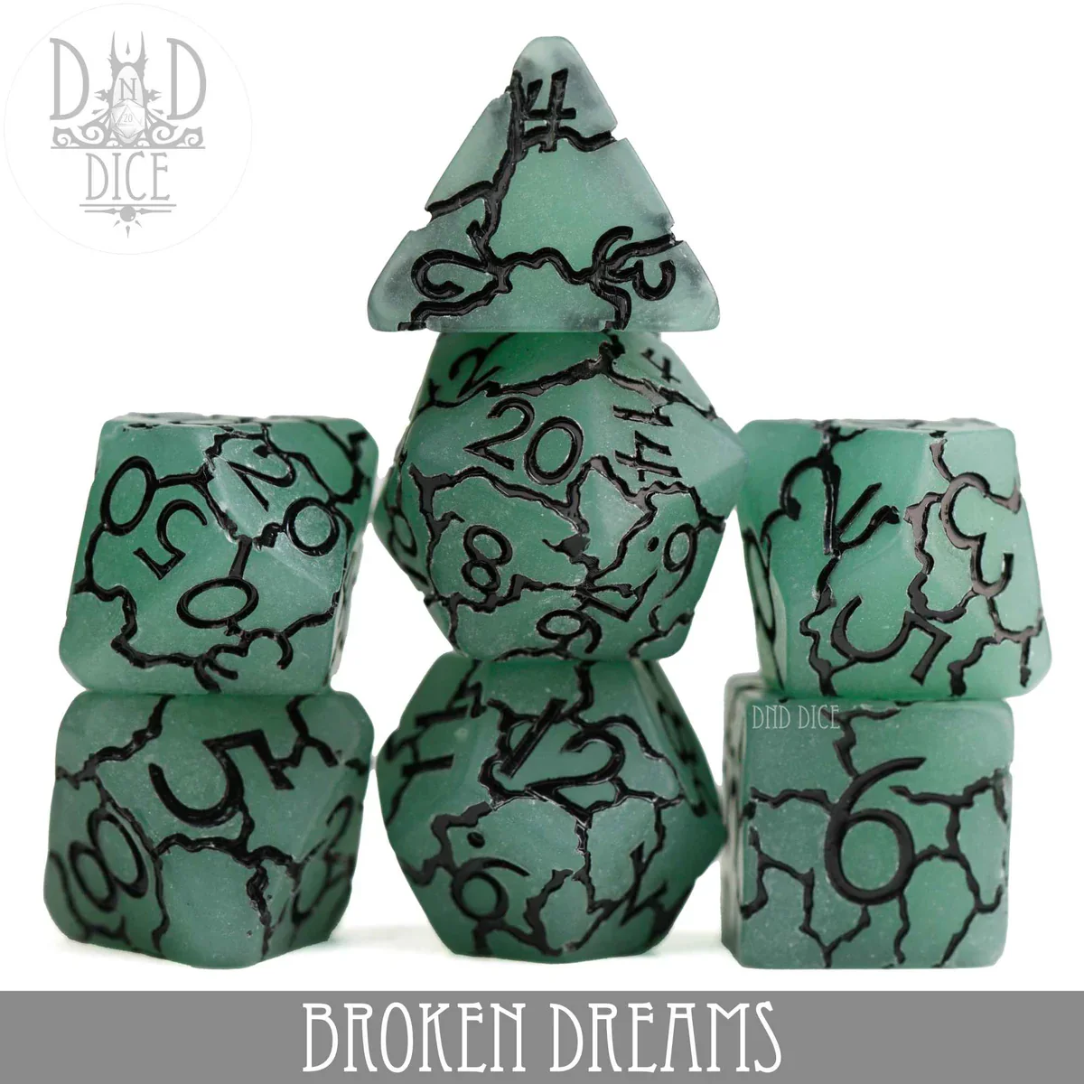 DND Dice Poly 7 Dice Set: Broken Dreams